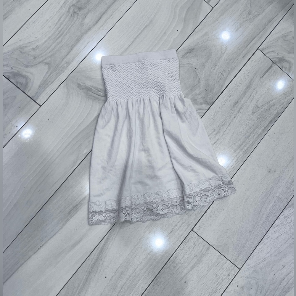 Long white  flowy tube top